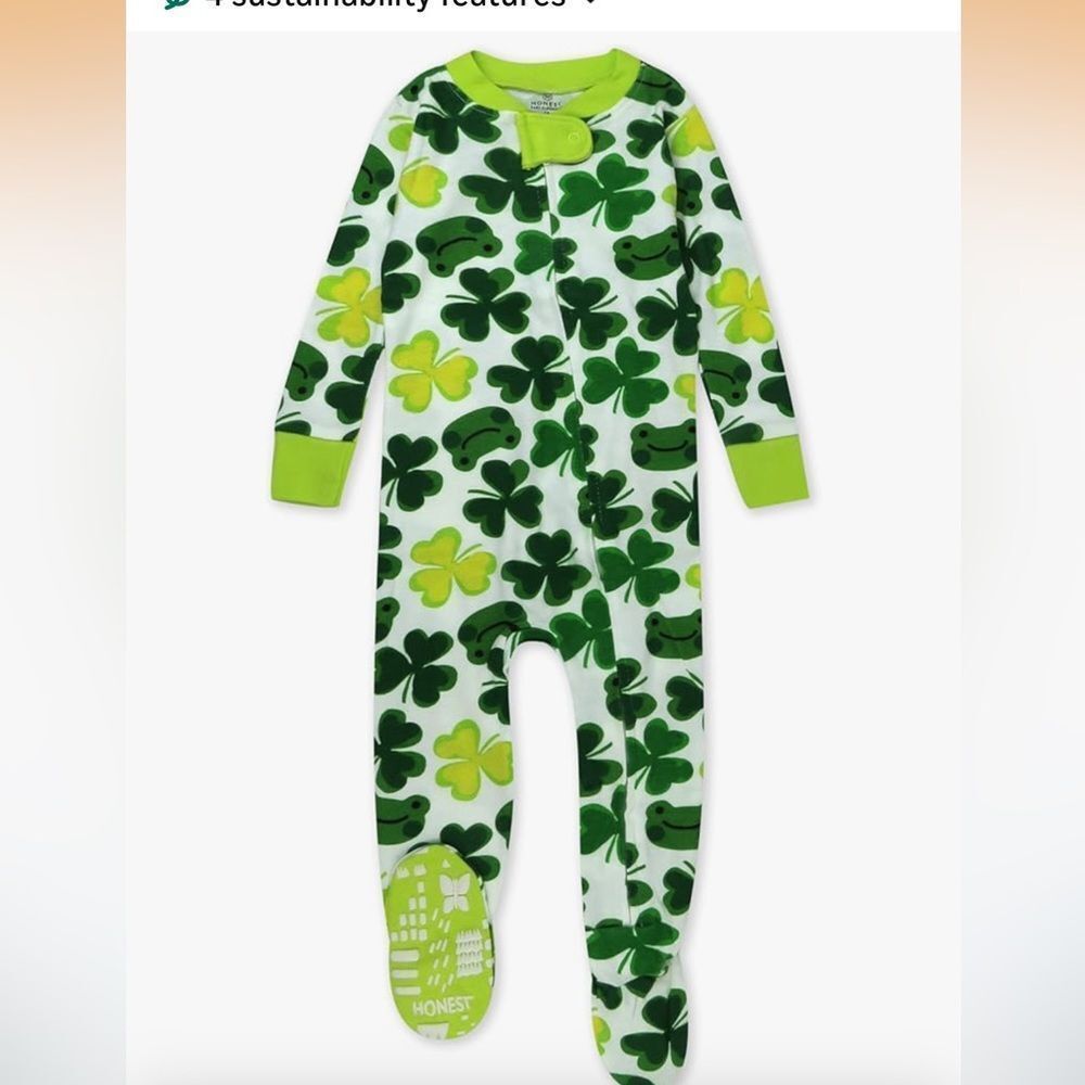 Honest Baby Non-slip Footed Pajamas One-piece Sleeper Zip-front Pjs 100% Organic